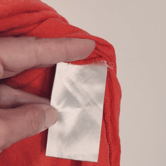 NAF NAF Women's Red Relaxed Fit Zipper V-neck Cap Sleeve Casual Blouse Size 36 - Picture 8 of 11